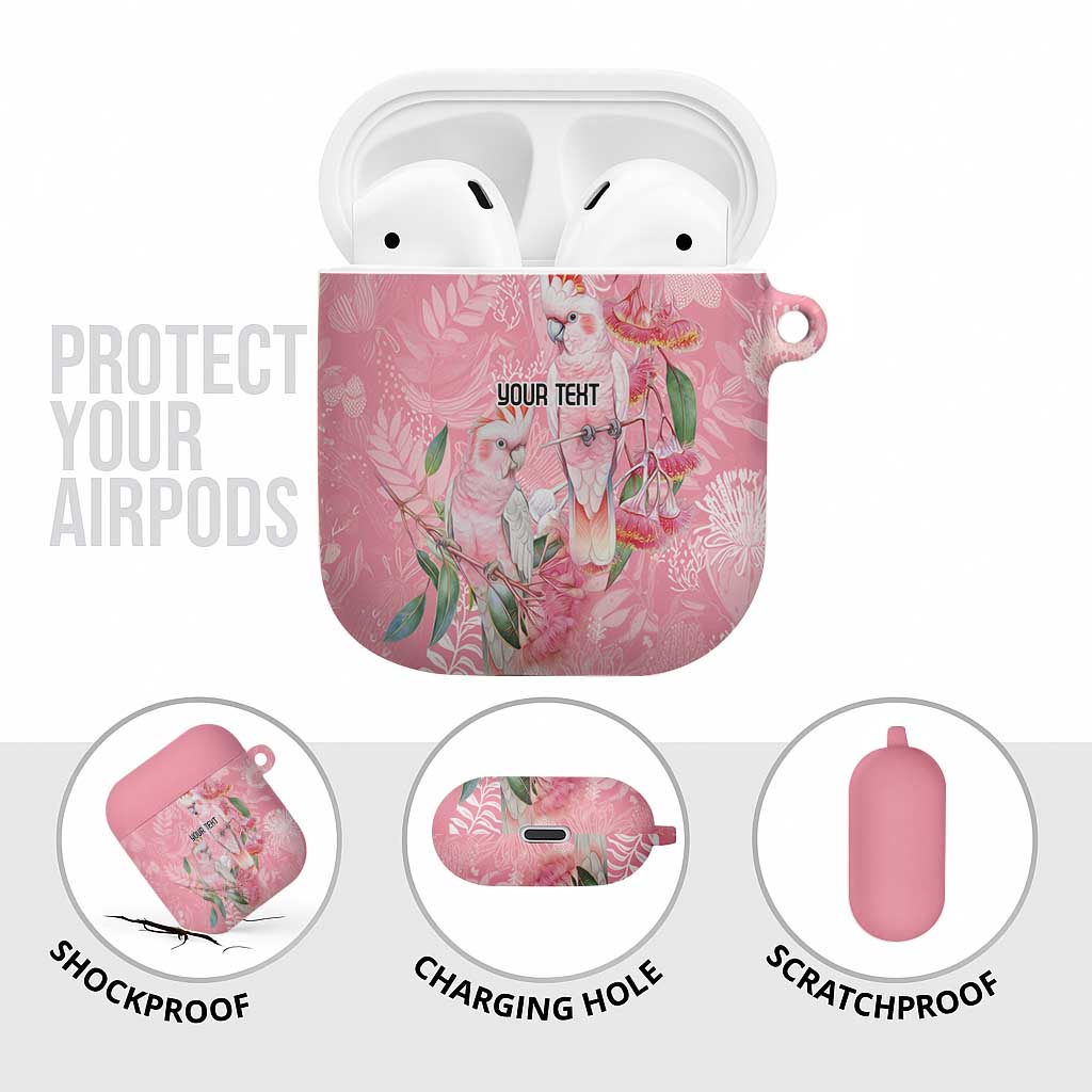 Personalised Galah Cockatoo Eucalyptus Flowers AirPods Case Australian Breast Cancer Spirit - Aussie Hoodie