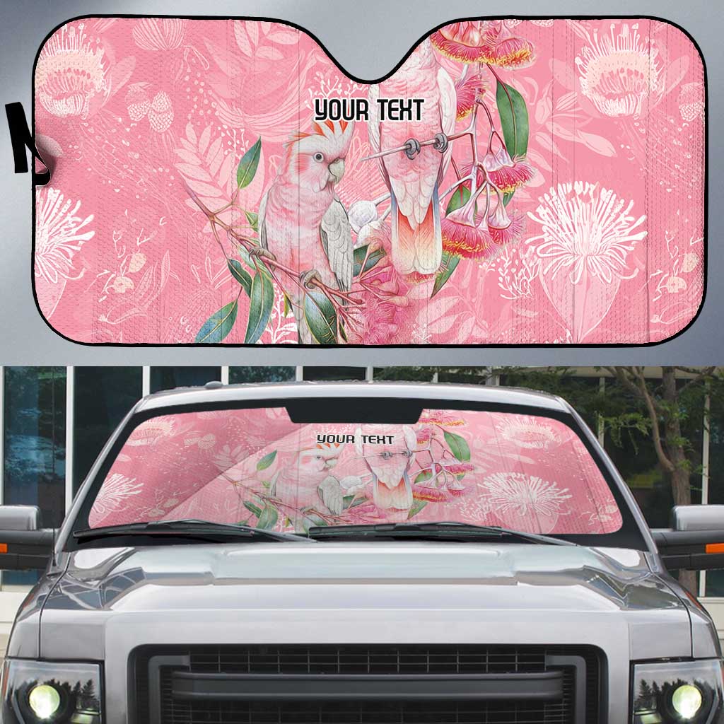 Personalised Galah Cockatoo Eucalyptus Flowers Auto Sun Shade Australian Breast Cancer Spirit - Aussie Hoodie