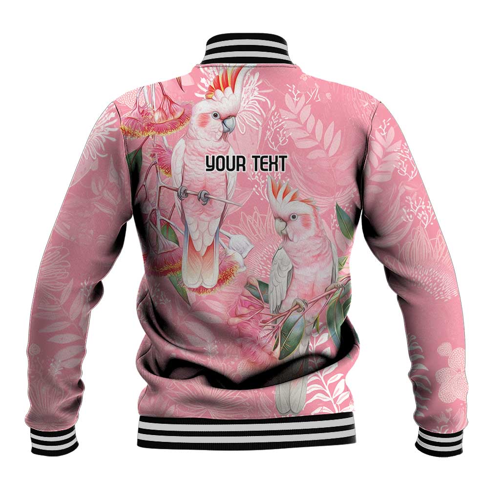 Personalised Galah Cockatoo Eucalyptus Flowers Baseball Jacket Australian Breast Cancer Spirit - Aussie Hoodie
