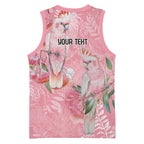 Personalised Galah Cockatoo Eucalyptus Flowers Basketball Jersey Australian Breast Cancer Spirit - Aussie Hoodie