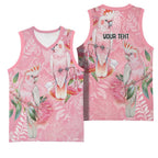 Personalised Galah Cockatoo Eucalyptus Flowers Basketball Jersey Australian Breast Cancer Spirit - Aussie Hoodie