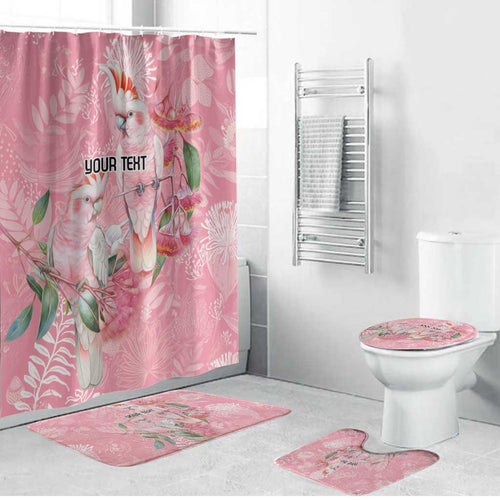 Personalised Galah Cockatoo Eucalyptus Flowers Bathroom Set Australian Breast Cancer Spirit - Aussie Hoodie