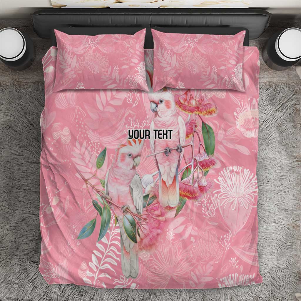 Personalised Galah Cockatoo Eucalyptus Flowers Bedding Set Australian Breast Cancer Spirit - Aussie Hoodie