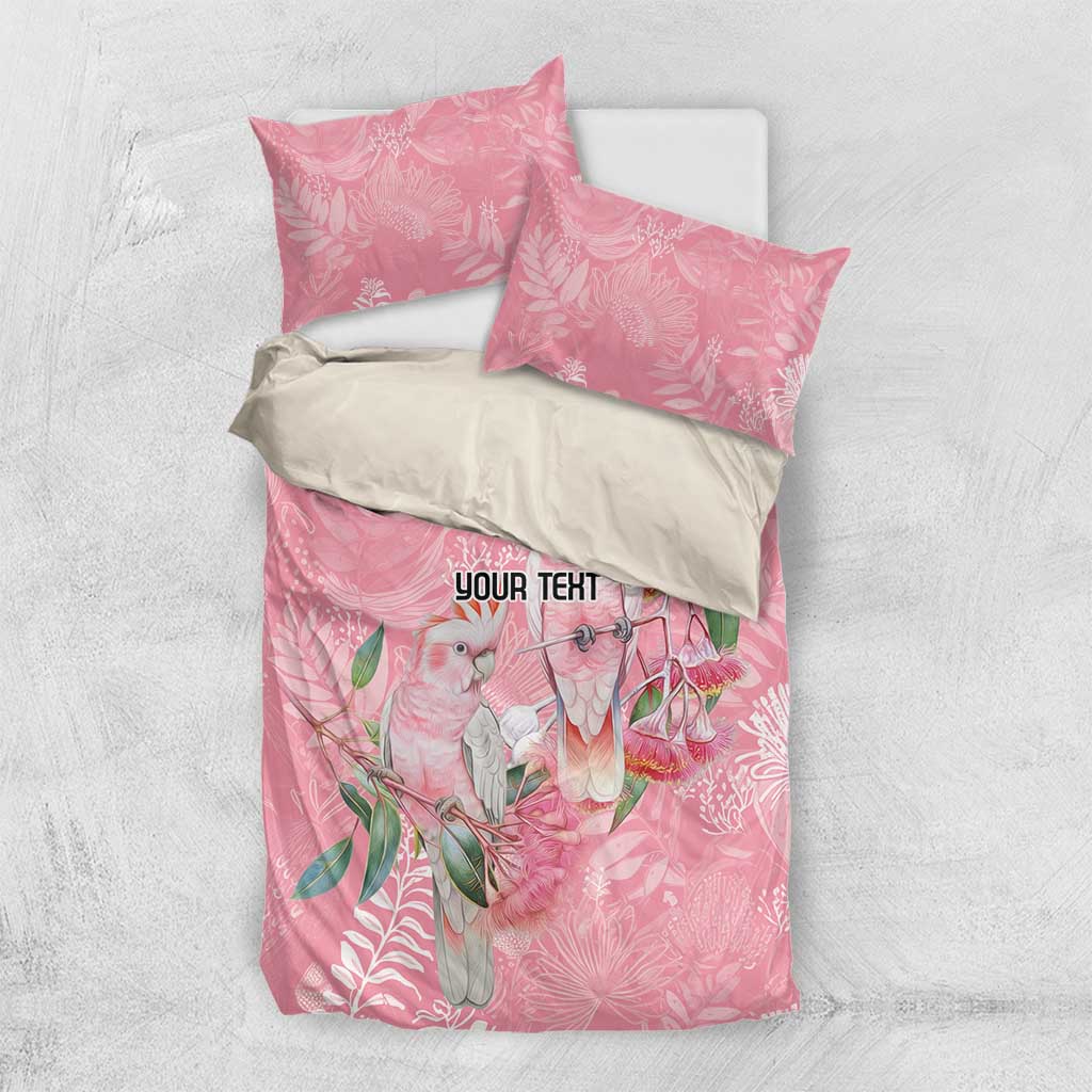 Personalised Galah Cockatoo Eucalyptus Flowers Bedding Set Australian Breast Cancer Spirit - Aussie Hoodie