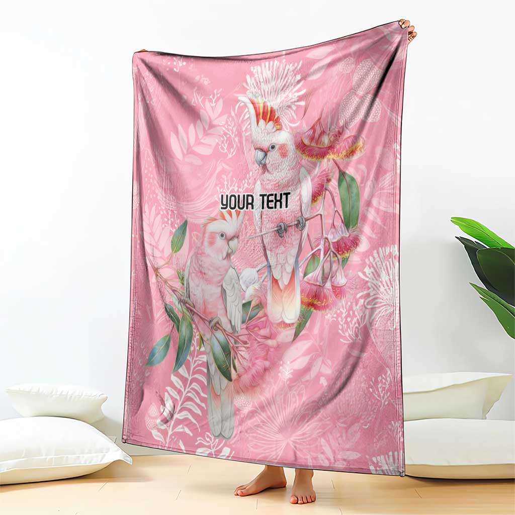 Personalised Galah Cockatoo Eucalyptus Flowers Blanket Australian Breast Cancer Spirit - Aussie Hoodie