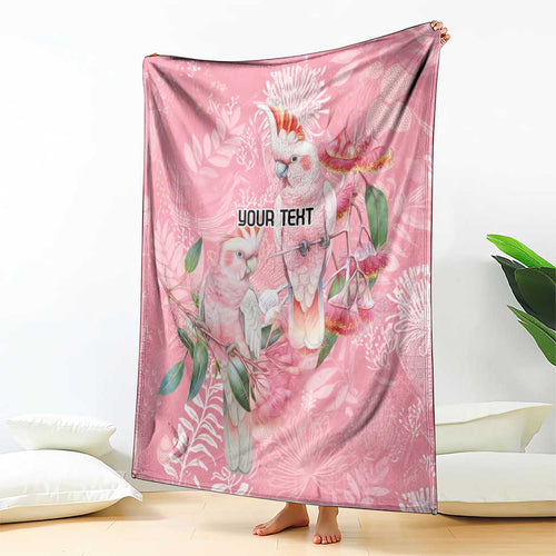 Personalised Galah Cockatoo Eucalyptus Flowers Blanket Australian Breast Cancer Spirit - Aussie Hoodie