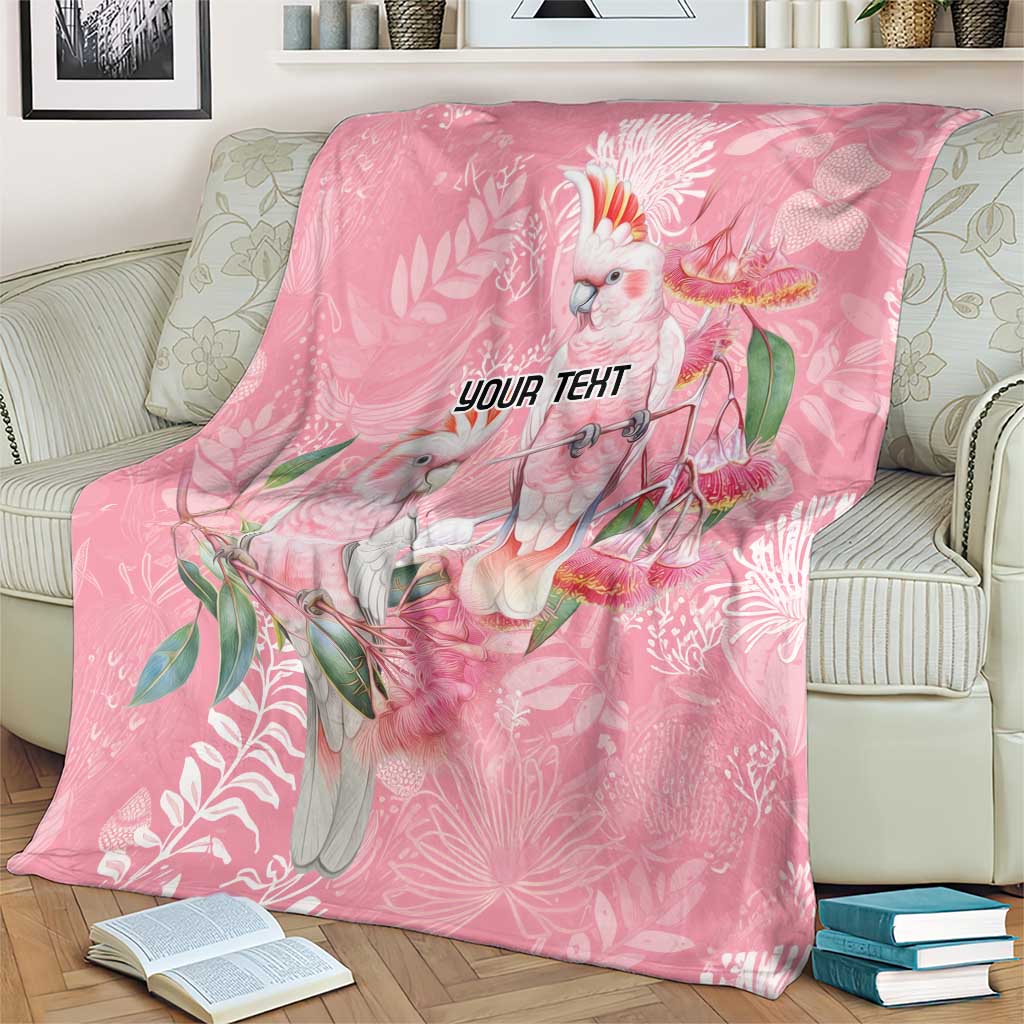 Personalised Galah Cockatoo Eucalyptus Flowers Blanket Australian Breast Cancer Spirit - Aussie Hoodie