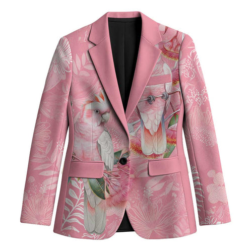 Personalised Galah Cockatoo Eucalyptus Flowers Blazer Australian Breast Cancer Spirit - Aussie Hoodie