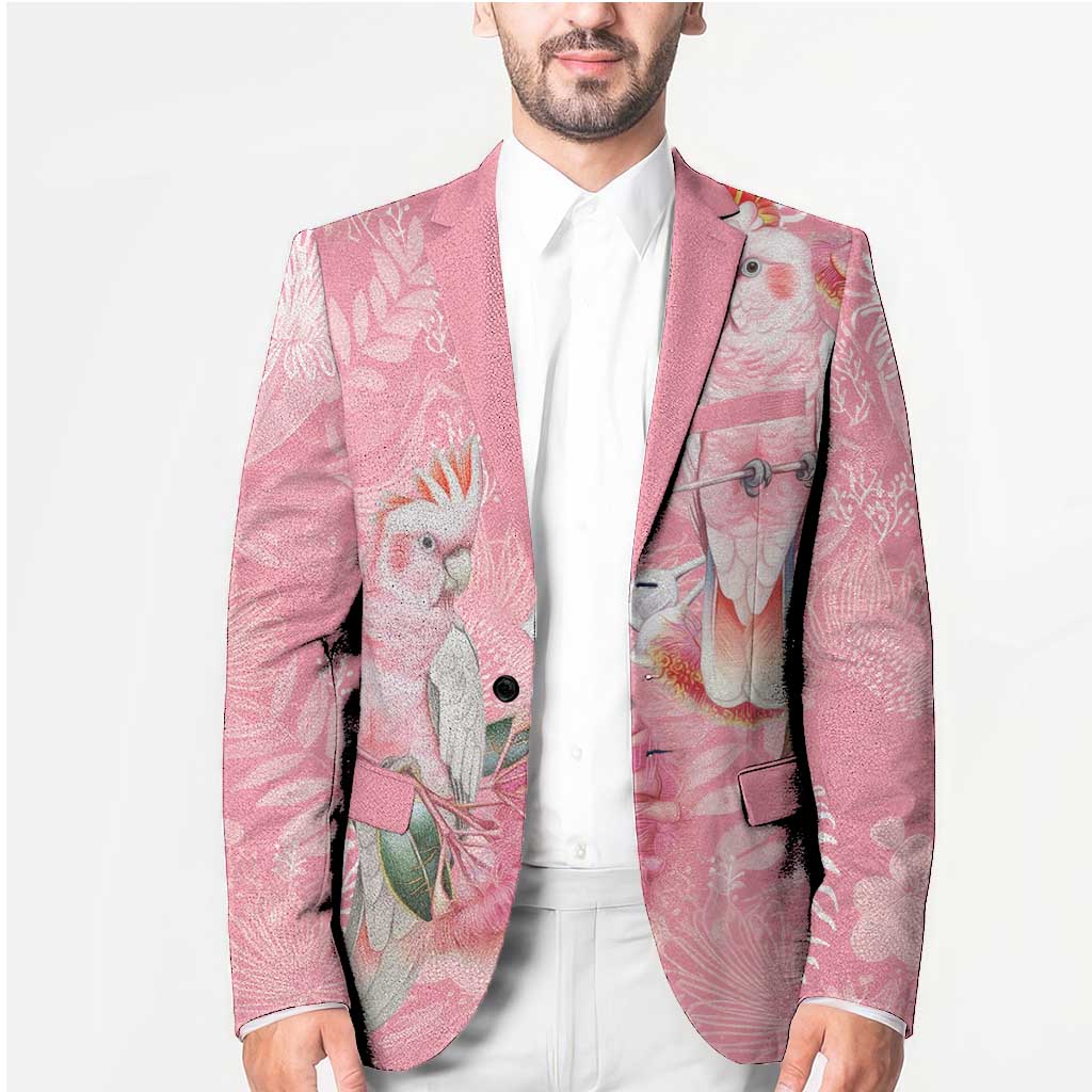 Personalised Galah Cockatoo Eucalyptus Flowers Blazer Australian Breast Cancer Spirit - Aussie Hoodie