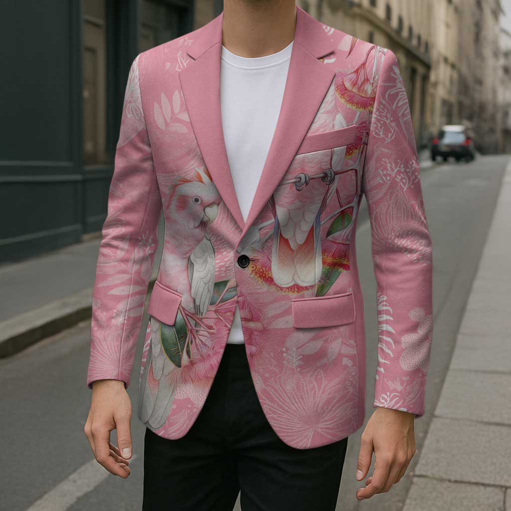 Personalised Galah Cockatoo Eucalyptus Flowers Blazer Australian Breast Cancer Spirit - Aussie Hoodie