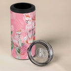 Personalised Galah Cockatoo Eucalyptus Flowers 4 in 1 Can Cooler Tumbler Australian Breast Cancer Spirit - Aussie Hoodie