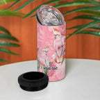 Personalised Galah Cockatoo Eucalyptus Flowers 4 in 1 Can Cooler Tumbler Australian Breast Cancer Spirit - Aussie Hoodie