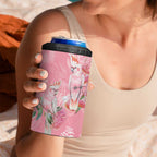Personalised Galah Cockatoo Eucalyptus Flowers 4 in 1 Can Cooler Tumbler Australian Breast Cancer Spirit - Aussie Hoodie