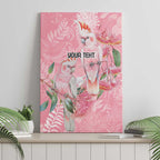 Personalised Galah Cockatoo Eucalyptus Flowers Canvas Wall Art Australian Breast Cancer Spirit - Aussie Hoodie