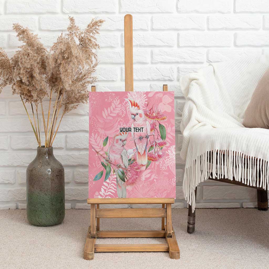 Personalised Galah Cockatoo Eucalyptus Flowers Canvas Wall Art Australian Breast Cancer Spirit - Aussie Hoodie