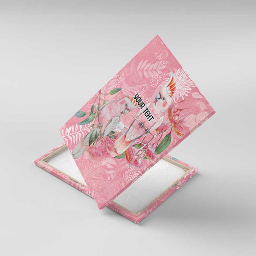 Personalised Galah Cockatoo Eucalyptus Flowers Canvas Wall Art Australian Breast Cancer Spirit - Aussie Hoodie
