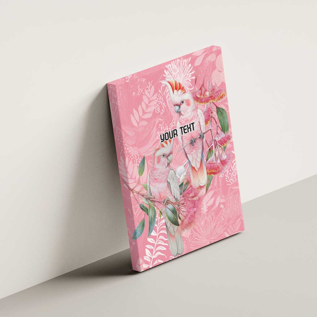 Personalised Galah Cockatoo Eucalyptus Flowers Canvas Wall Art Australian Breast Cancer Spirit - Aussie Hoodie