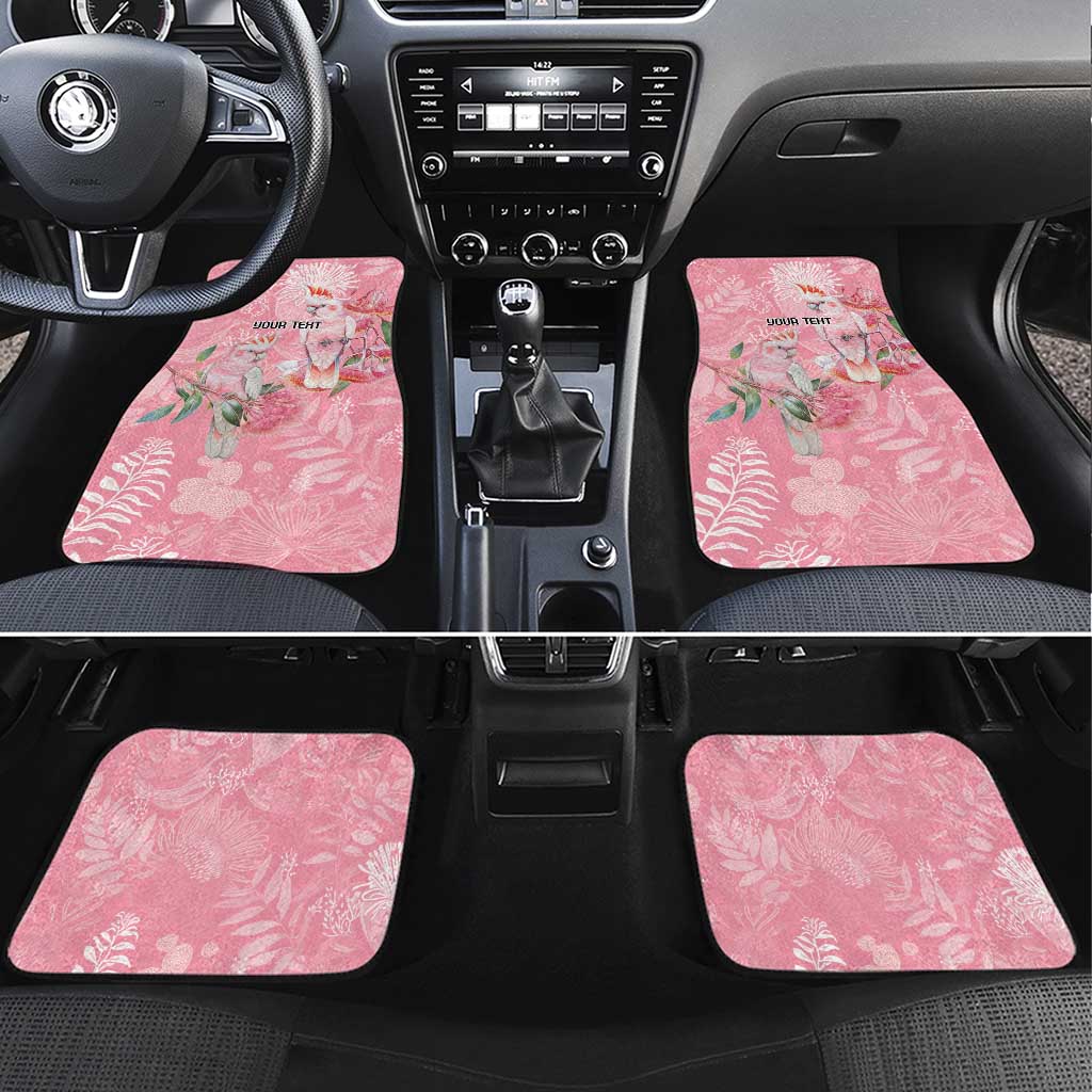 Personalised Galah Cockatoo Eucalyptus Flowers Car Mats Australian Breast Cancer Spirit - Aussie Hoodie
