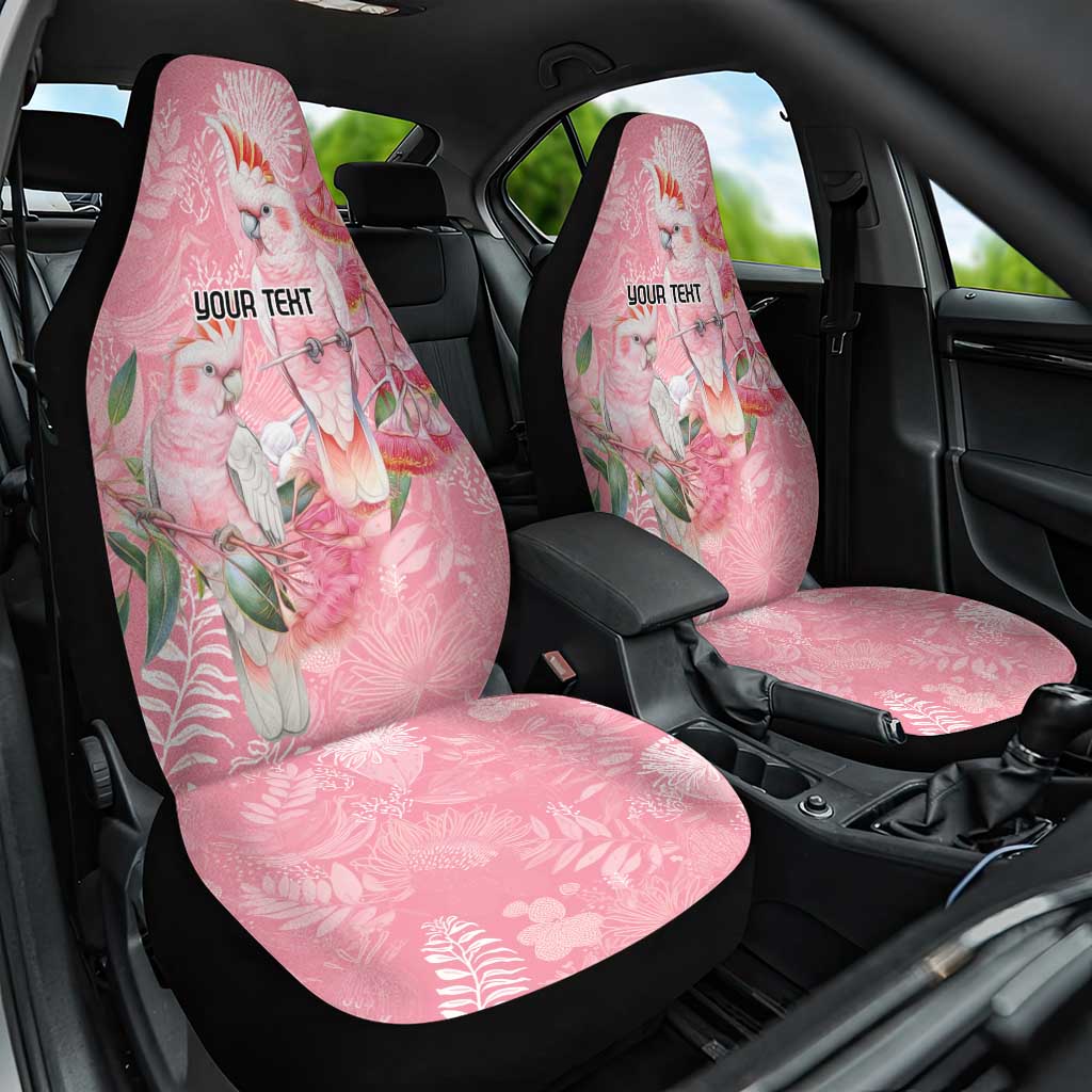 Personalised Galah Cockatoo Eucalyptus Flowers Car Seat Cover Australian Breast Cancer Spirit - Aussie Hoodie