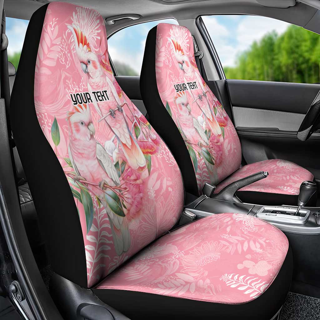 Personalised Galah Cockatoo Eucalyptus Flowers Car Seat Cover Australian Breast Cancer Spirit - Aussie Hoodie