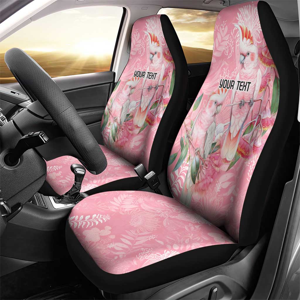 Personalised Galah Cockatoo Eucalyptus Flowers Car Seat Cover Australian Breast Cancer Spirit - Aussie Hoodie