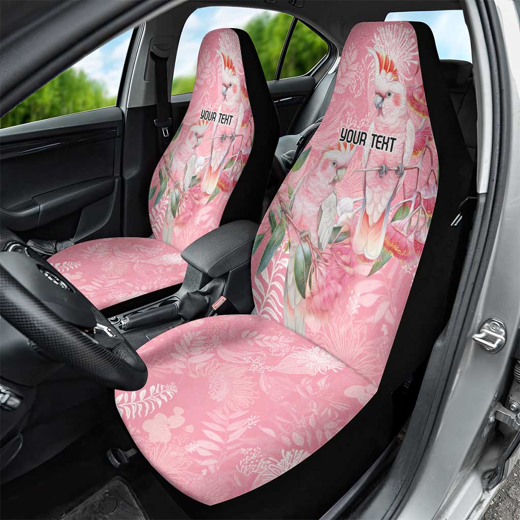 Personalised Galah Cockatoo Eucalyptus Flowers Car Seat Cover Australian Breast Cancer Spirit - Aussie Hoodie