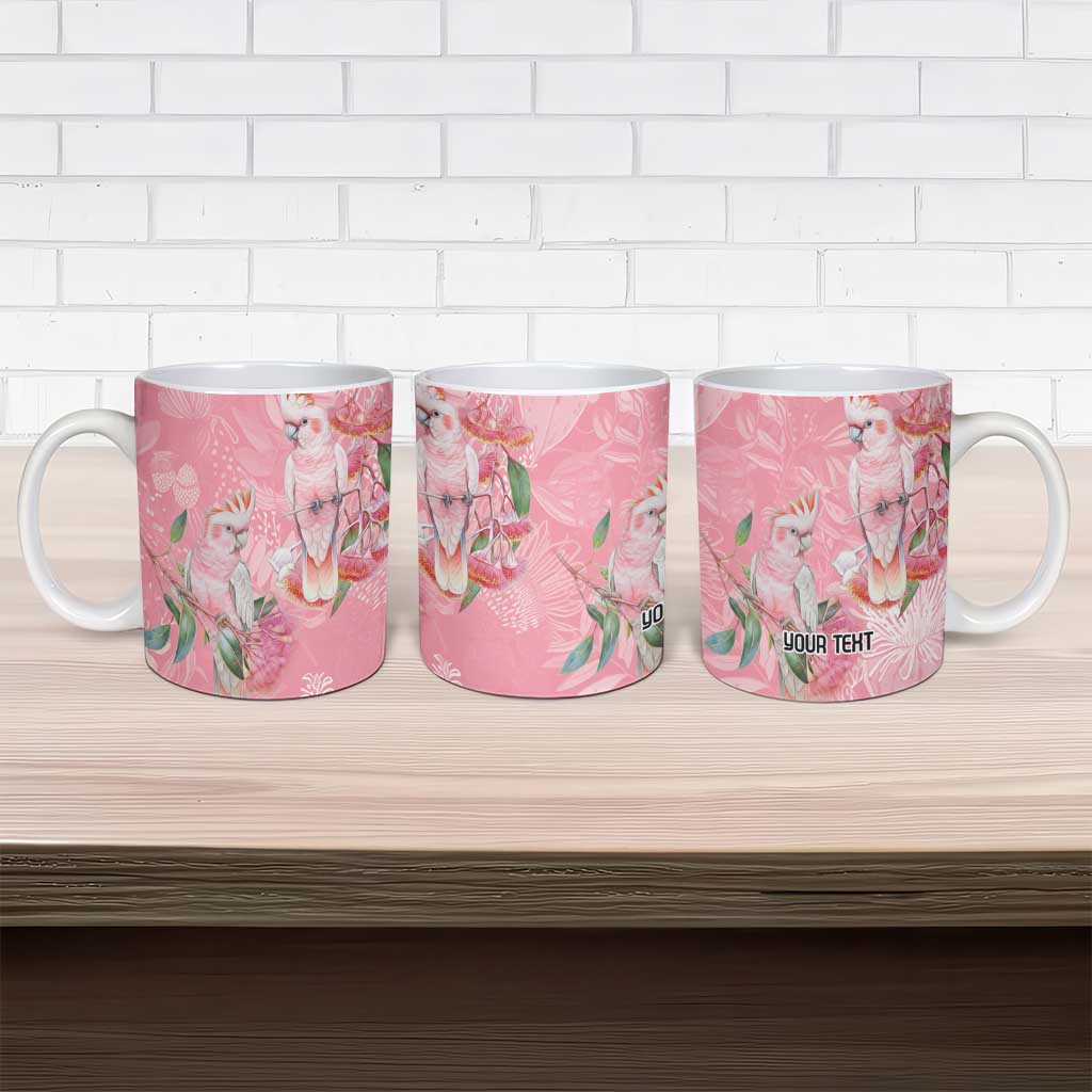 Personalised Galah Cockatoo Eucalyptus Flowers Ceramic Mug Australian Breast Cancer Spirit - Aussie Hoodie