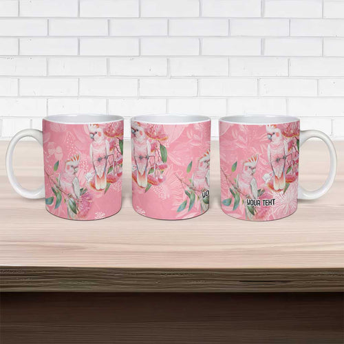 Personalised Galah Cockatoo Eucalyptus Flowers Ceramic Mug Australian Breast Cancer Spirit - Aussie Hoodie
