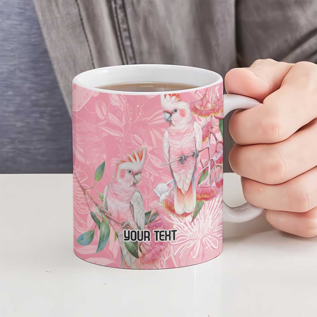 Personalised Galah Cockatoo Eucalyptus Flowers Ceramic Mug Australian Breast Cancer Spirit - Aussie Hoodie