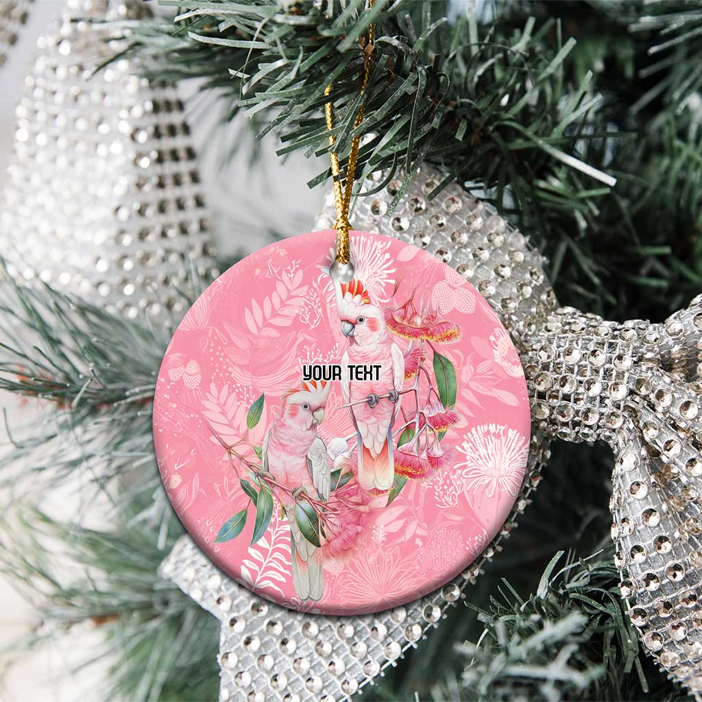 Personalised Galah Cockatoo Eucalyptus Flowers Ceramic Ornament Australian Breast Cancer Spirit - Aussie Hoodie