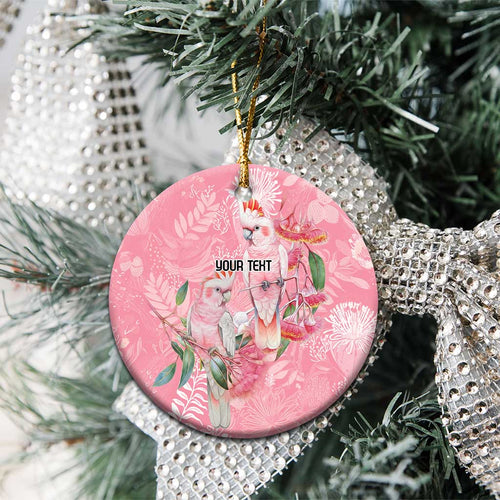 Personalised Galah Cockatoo Eucalyptus Flowers Ceramic Ornament Australian Breast Cancer Spirit - Aussie Hoodie