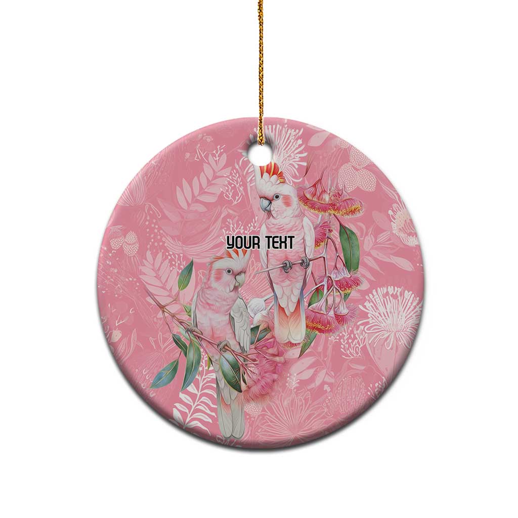 Personalised Galah Cockatoo Eucalyptus Flowers Ceramic Ornament Australian Breast Cancer Spirit - Aussie Hoodie