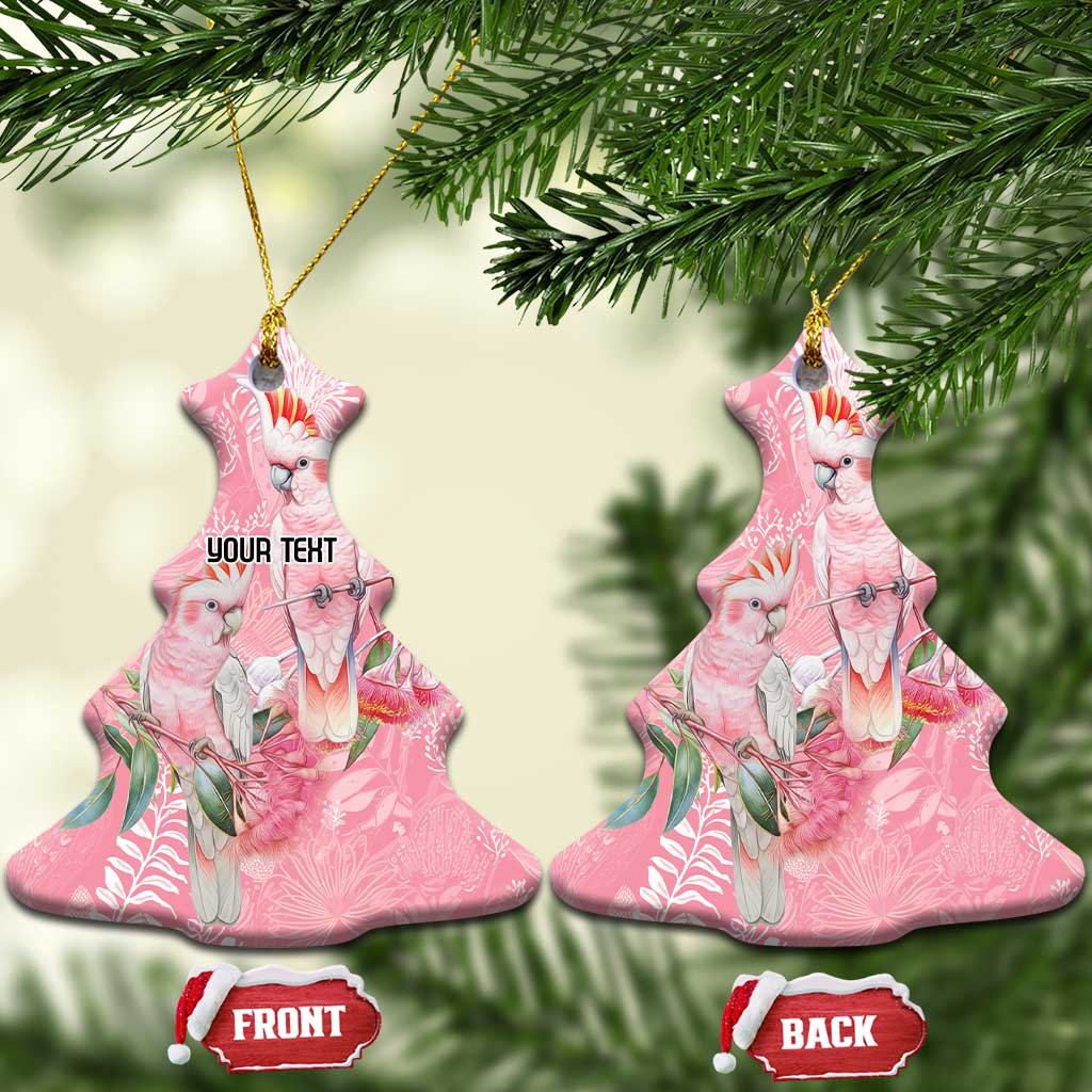 Personalised Galah Cockatoo Eucalyptus Flowers Ceramic Ornament Australian Breast Cancer Spirit - Aussie Hoodie