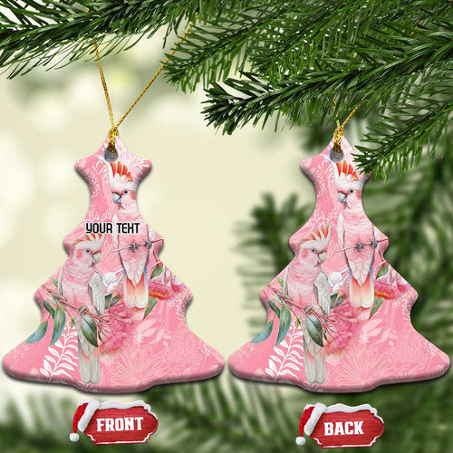 Personalised Galah Cockatoo Eucalyptus Flowers Ceramic Ornament Australian Breast Cancer Spirit - Aussie Hoodie