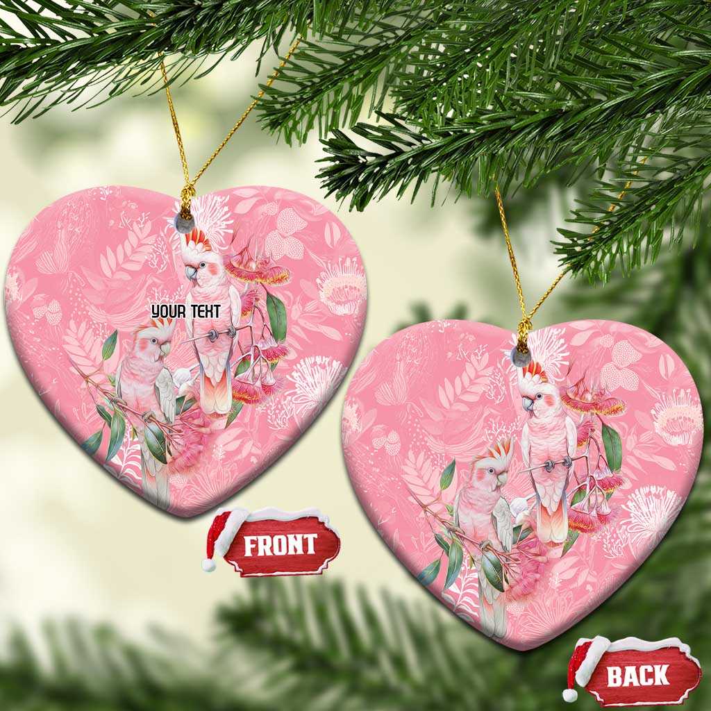 Personalised Galah Cockatoo Eucalyptus Flowers Ceramic Ornament Australian Breast Cancer Spirit - Aussie Hoodie