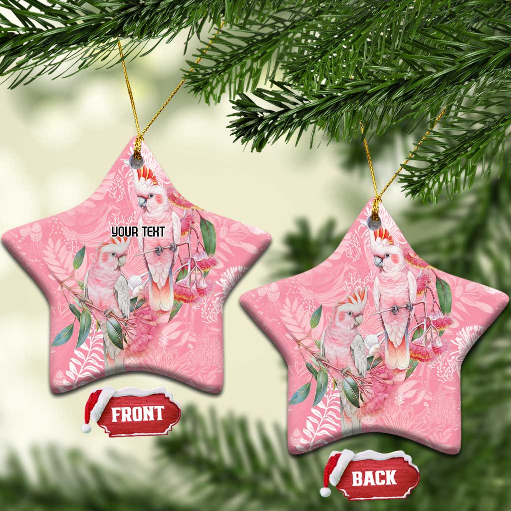 Personalised Galah Cockatoo Eucalyptus Flowers Ceramic Ornament Australian Breast Cancer Spirit - Aussie Hoodie