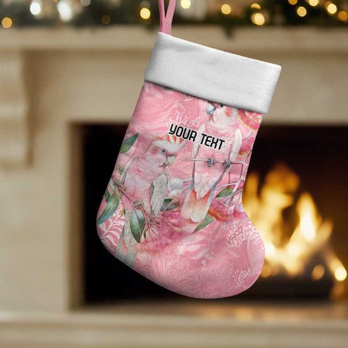Personalised Galah Cockatoo Eucalyptus Flowers Christmas Stocking Australian Breast Cancer Spirit - Aussie Hoodie