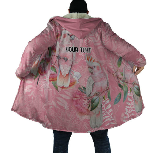 Personalised Galah Cockatoo Eucalyptus Flowers Cloak Australian Breast Cancer Spirit - Aussie Hoodie