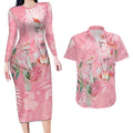 Personalised Galah Cockatoo Eucalyptus Flowers Couples Matching Long Sleeve Bodycon Dress and Hawaiian Shirt Australian Breast Cancer Spirit - Aussie Hoodie