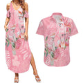 Personalised Galah Cockatoo Eucalyptus Flowers Couples Matching Summer Maxi Dress and Hawaiian Shirt Australian Breast Cancer Spirit - Aussie Hoodie