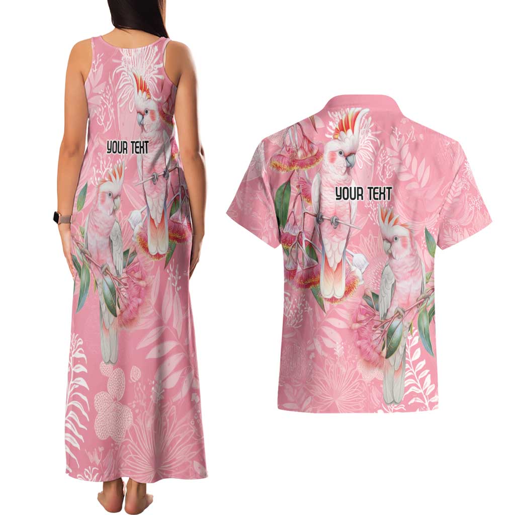 Personalised Galah Cockatoo Eucalyptus Flowers Couples Matching Tank Maxi Dress and Hawaiian Shirt Australian Breast Cancer Spirit - Aussie Hoodie