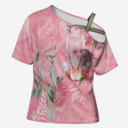 Personalised Galah Cockatoo Eucalyptus Flowers Cross Shoulder Shirt Australian Breast Cancer Spirit - Aussie Hoodie