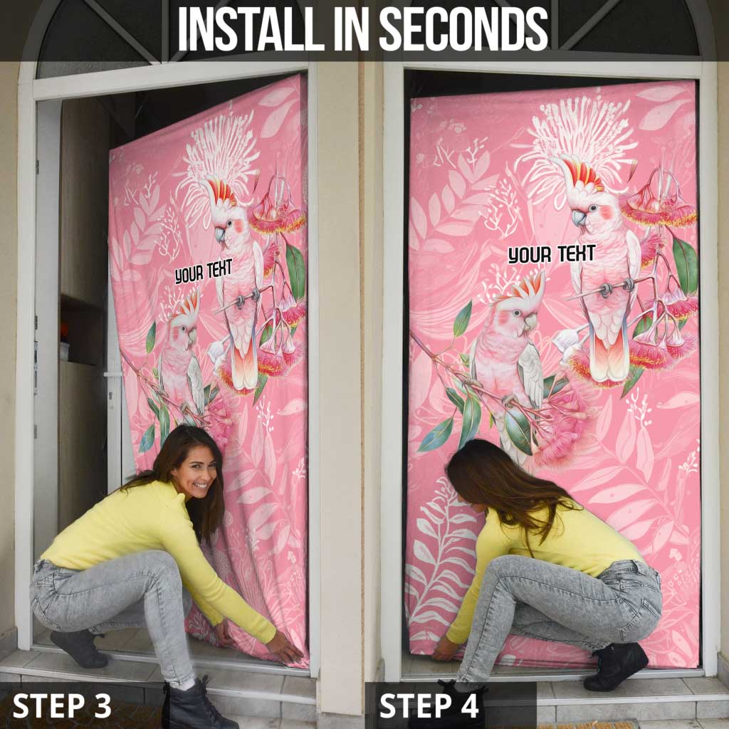 Personalised Galah Cockatoo Eucalyptus Flowers Door Cover Australian Breast Cancer Spirit - Aussie Hoodie
