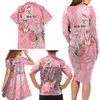 Personalised Galah Cockatoo Eucalyptus Flowers Family Matching Long Sleeve Bodycon Dress and Hawaiian Shirt Australian Breast Cancer Spirit - Aussie Hoodie