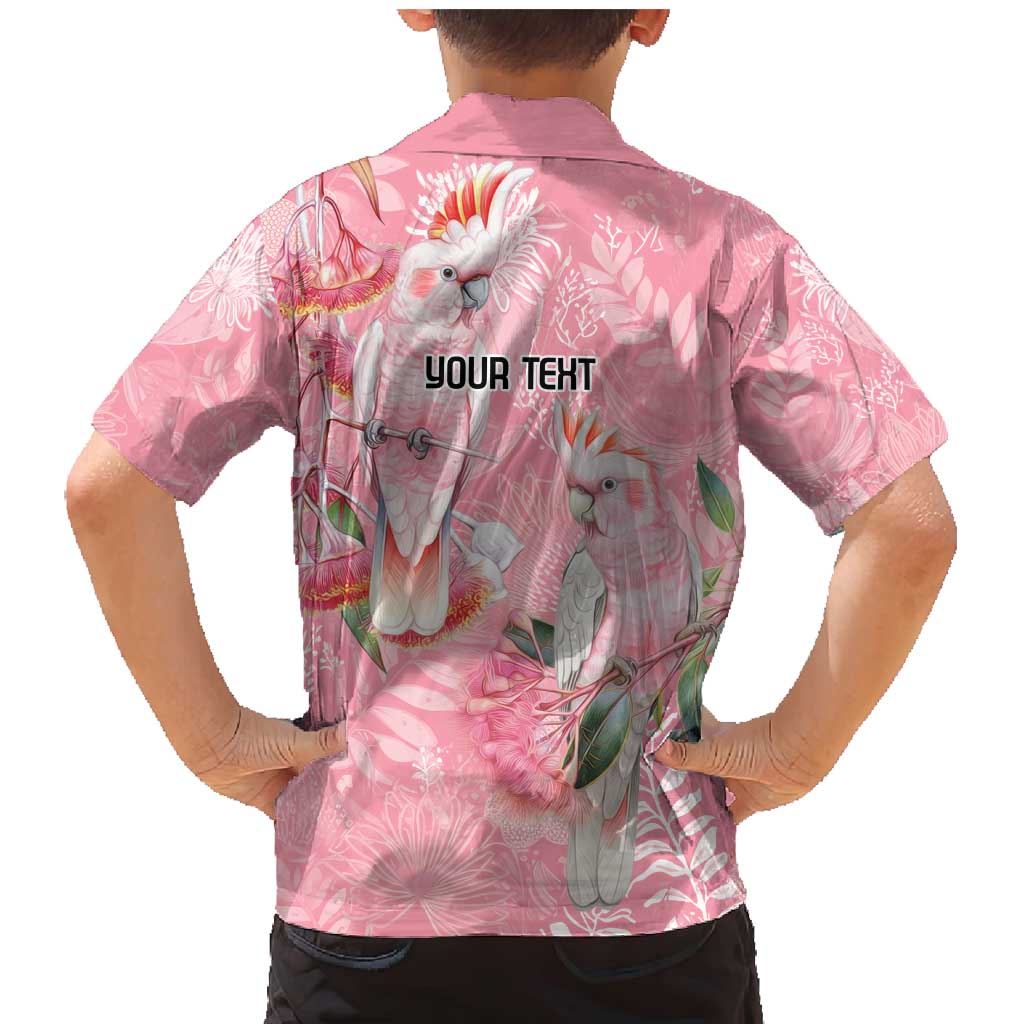 Personalised Galah Cockatoo Eucalyptus Flowers Family Matching Mermaid Dress and Hawaiian Shirt Australian Breast Cancer Spirit - Aussie Hoodie