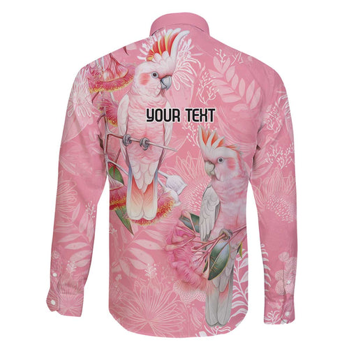 Personalised Galah Cockatoo Eucalyptus Flowers Family Matching Off The Shoulder Long Sleeve Dress and Hawaiian Shirt Australian Breast Cancer Spirit - Aussie Hoodie