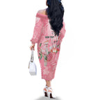 Personalised Galah Cockatoo Eucalyptus Flowers Family Matching Off The Shoulder Long Sleeve Dress and Hawaiian Shirt Australian Breast Cancer Spirit - Aussie Hoodie