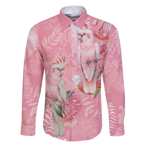 Personalised Galah Cockatoo Eucalyptus Flowers Family Matching Puletasi and Hawaiian Shirt Australian Breast Cancer Spirit - Aussie Hoodie