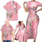 Personalised Galah Cockatoo Eucalyptus Flowers Family Matching Short Sleeve Bodycon Dress and Hawaiian Shirt Australian Breast Cancer Spirit - Aussie Hoodie