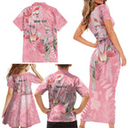 Personalised Galah Cockatoo Eucalyptus Flowers Family Matching Short Sleeve Bodycon Dress and Hawaiian Shirt Australian Breast Cancer Spirit - Aussie Hoodie